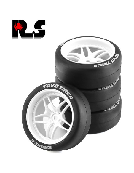 Neumáticos RC Drift REDSPIDER 1:10 4PCS Caucho 12mm Hex Neumáticos RC Drift REDSPIDER 1:10 4PCS Caucho 12mm Hex