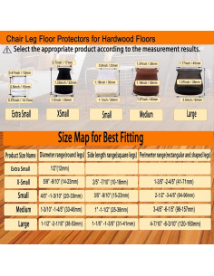 Protectores de Piso de Silicona Simpracon 16 PCS para Patas de Silla 2