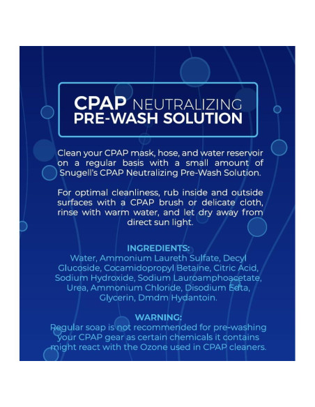 Limpiador CPAP Snugell 238ml Aroma Cítrico - Neutraliza Olores