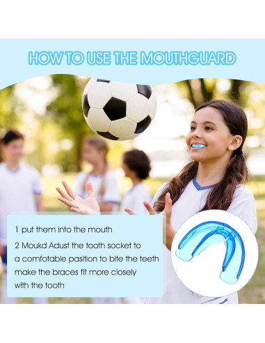 Protector Bucal Deportivo COMNICO Juvenil Transparente Azul