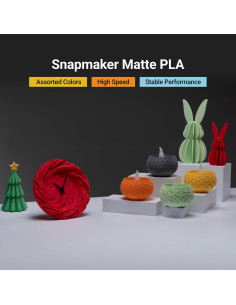 Filamento PLA Mate Snapmaker 1.75mm 1kg Gris Ceniza Alta Velocidad 2