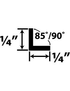 Moldura de Ángulo de Plástico Outwater 36" Negro Mate Paquete de 4 2