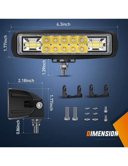 Nilight Pods LED 60W 15.24 cm Luz de Niebla para Off Road