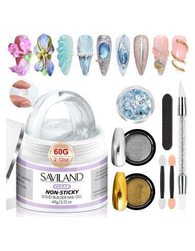 Gel Constructor Sólido para Uñas SAVILAND 60g 3D No Pegajoso