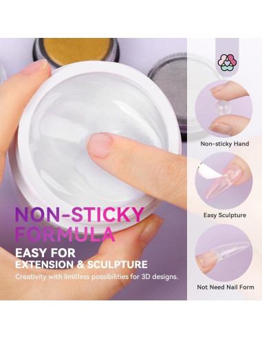 Gel Constructor Sólido para Uñas SAVILAND 60g 3D No Pegajoso