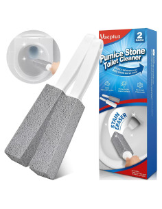 Cepillo de Inodoro Vacplus - 2 Piezas de Piedra Pómez Ecológica