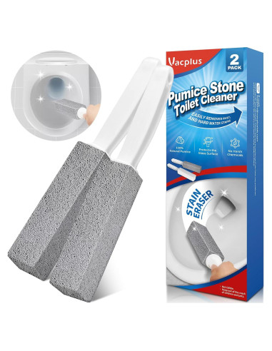 Cepillo de Inodoro Vacplus - 2 Piezas de Piedra Pómez Ecológica