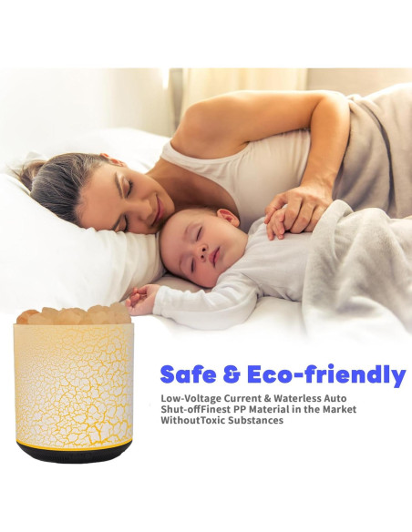 Difusor de Aceites Esenciales Otheya 400ml con Lámpara de Sal Difusor de Aceites Esenciales Otheya 400ml con Lámpara de Sal