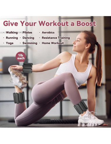 Conjunto de Pesas Ajustables para Muñeca y Tobillo Nousagra 0.45 kg