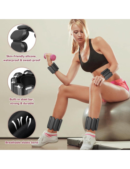 Conjunto de Pesas Ajustables para Muñeca y Tobillo Nousagra 0.45 kg