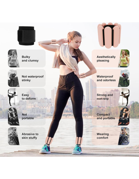 Pesas para Muñeca y Tobillo Zerood 0.45 kg Rosa Carne