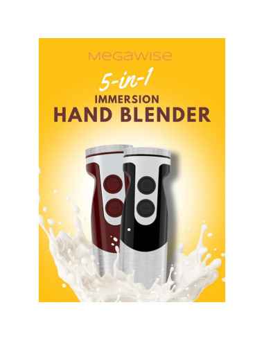 Batidora de Inmersión MEGAWISE 5 en 1 400W Acero Inoxidable