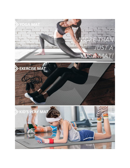 Esterilla de Yoga BEAUTYOVO TPE Antideslizante 182.88x60.96cm