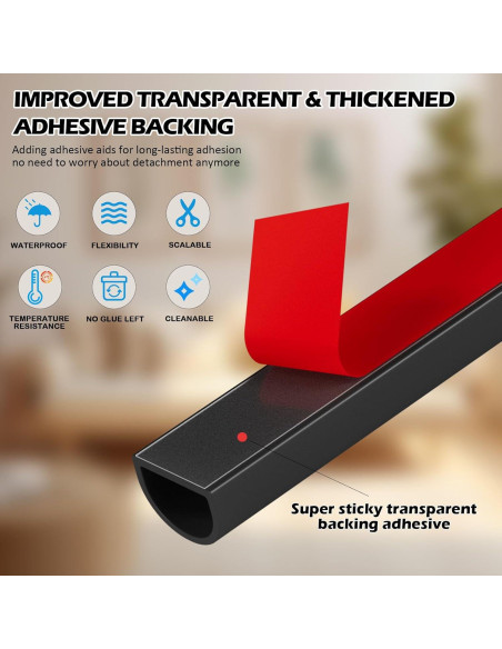 Burlete de Silicona Bantie 6.1m Negro para Puertas y Ventanas