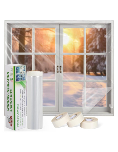 Kit de Aislamiento de Ventanas FLYZZZ 1.6m x 10m para Invierno