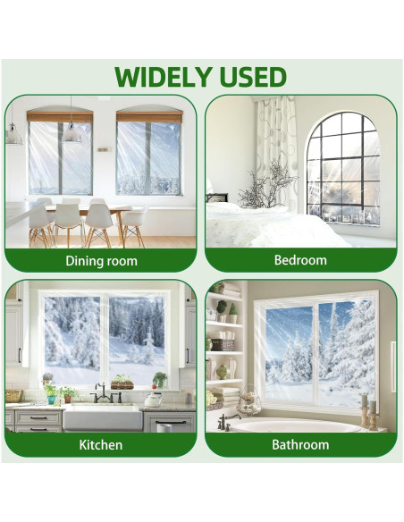 Kit de Aislamiento de Ventanas FLYZZZ 1.6m x 10m para Invierno Kit de Aislamiento de Ventanas FLYZZZ 1.6m x 10m para Invierno