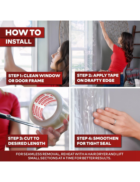 Cinta de Sellado de Ventanas XFasten 50.8mm x 27.43m Transparente Cinta de Sellado de Ventanas XFasten 50.8mm x 27.43m Transparente