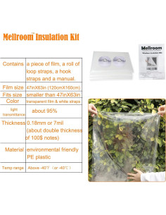 Kit Aislamiento Ventana 120x160cm Mellroom Película Reutilizable 2