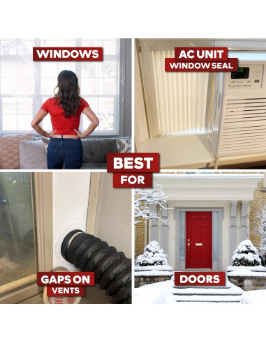 Cinta de Sellado de Ventanas XFasten 50.8mm x 27.43m Transparente