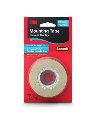 Cinta de Montaje Doble Cara 3M 1.27 cm x 12.7 m 4-Pack