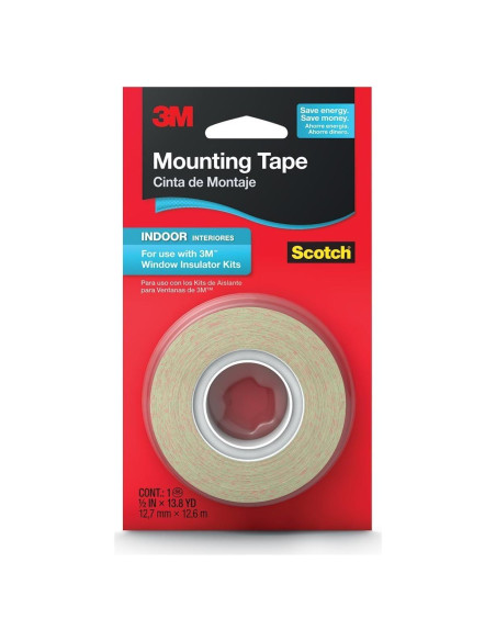 Cinta de Montaje Doble Cara 3M 1.27 cm x 12.7 m 4-Pack