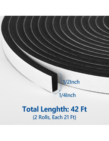 Cinta de Espuma Autoadhesiva Kikerike 1.27cm x 0.64cm x 12.8m