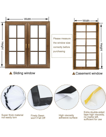 Kit de Aislamiento de Ventanas Jeyeou 99x122 cm PVC Transparente Kit de Aislamiento de Ventanas Jeyeou 99x122 cm PVC Transparente