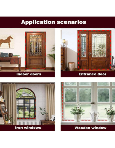 Tira de Sellado Autoadhesiva HNYNH 6.1m Goma Blanca 1x1.5cm