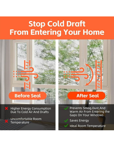 Cinta de Sellado de Ventanas Bruiefpap 5 cm x 10.06 m Transparente