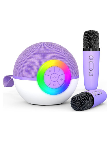 Máquina de Karaoke Heroange T97 Altavoz Bluetooth Púrpura