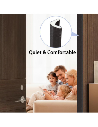 Burlete Autoadhesivo Coengwui 72m Negro Aislante Térmico