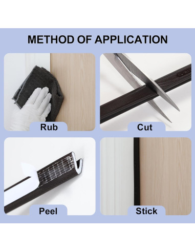 Burlete Autoadhesivo Coengwui 72m Negro Aislante Térmico