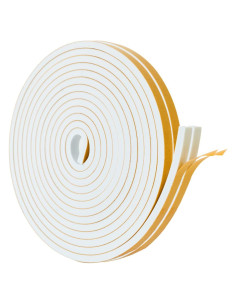 Cinta de Sellado Autoadhesiva Dualplex 9.14m Espuma EVA Blanca