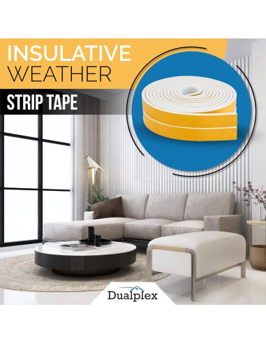 Cinta de Sellado Autoadhesiva Dualplex 9.14m Espuma EVA Blanca