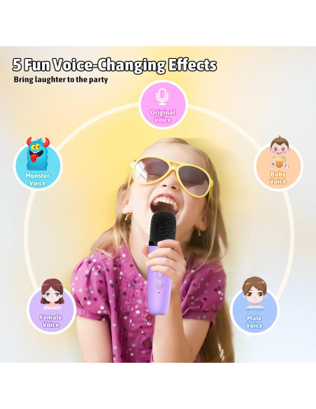 Máquina de Karaoke Heroange T97 Altavoz Bluetooth Púrpura