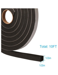 Cinta de Sellado de Espuma YIJUHOU 1.27cm x 1.27cm x 3m 2