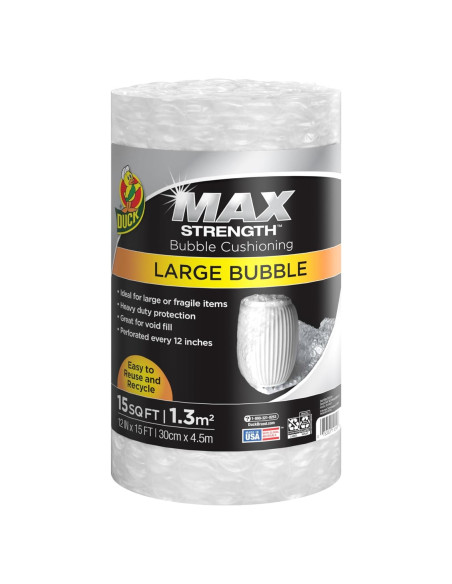 Envoltura de burbujas Duck Max Strength 4.57 m para mudanzas
