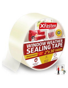 Cinta de Sellado para Ventanas XFasten 5cm x 27.4m Sin Residuo