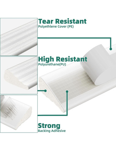 Burlete Aislante Vannesse 196" Blanco para Puertas y Ventanas