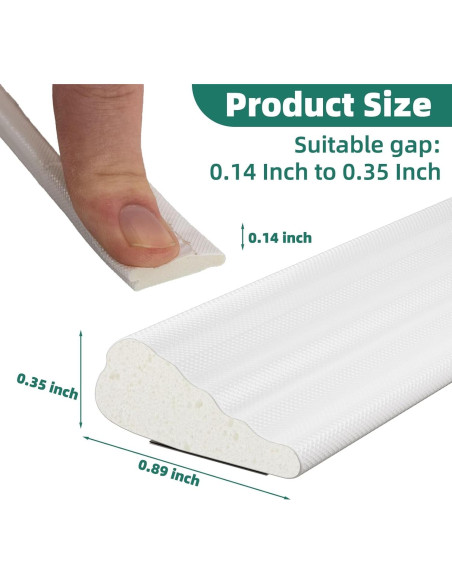 Burlete Aislante Vannesse 196" Blanco para Puertas y Ventanas