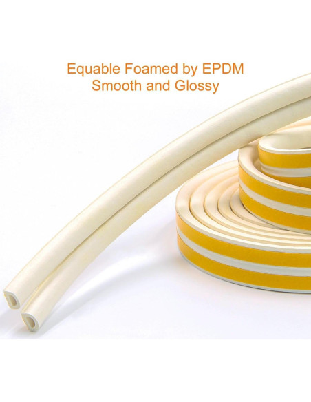 Sello de puerta PRUGNA 20 pies goma autoadhesiva blanca