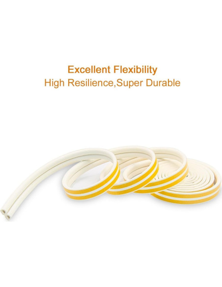 Sello de puerta PRUGNA 20 pies goma autoadhesiva blanca