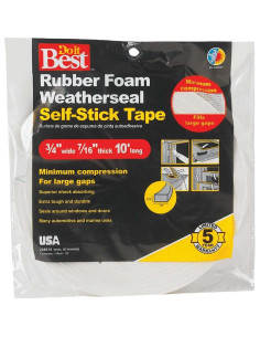 Cinta de Sellado de Goma Espuma THERMWELL 22.86x11.11x3.05m Blanca 2