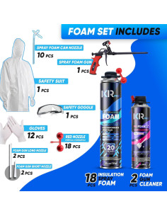 Kit de Aislamiento en Spray ixirpro - 18 Piezas, 720 g 2