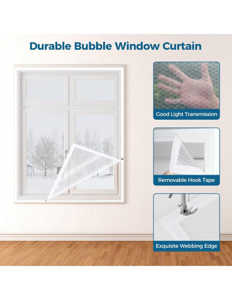 Cortina Aislante Térmica Augblinds 46x62 Pulgadas para Ventanas