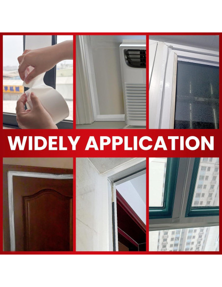 Cinta de Sellado de Ventanas Birllaid Blanca 30.18 m Impermeable Cinta de Sellado de Ventanas Birllaid Blanca 30.18 m Impermeable