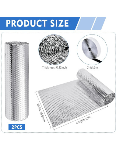 Aislante de Ventana RV Supkiir 300x40cm Doble Cara Reflectante