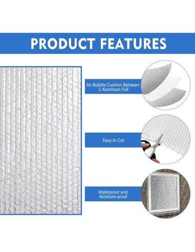 Aislante de Ventana RV Supkiir 300x40cm Doble Cara Reflectante