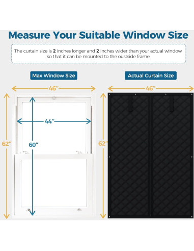 Cortina Térmica Aislante Augblinds 116x157 cm para Ventanas