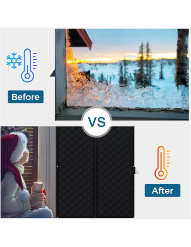 Cortina Térmica Aislante Augblinds 116x157 cm para Ventanas